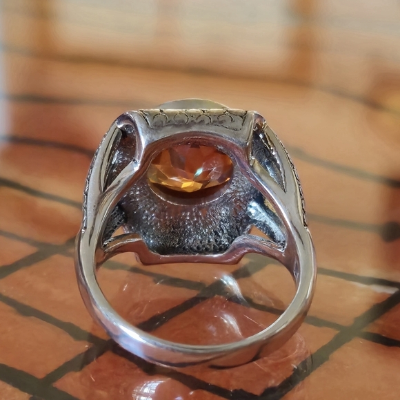 Nicky Butler 925 Sterling Silver Honey Quartz Designer Signed Ring NB Size 8 NWT - Picture 16 of 16